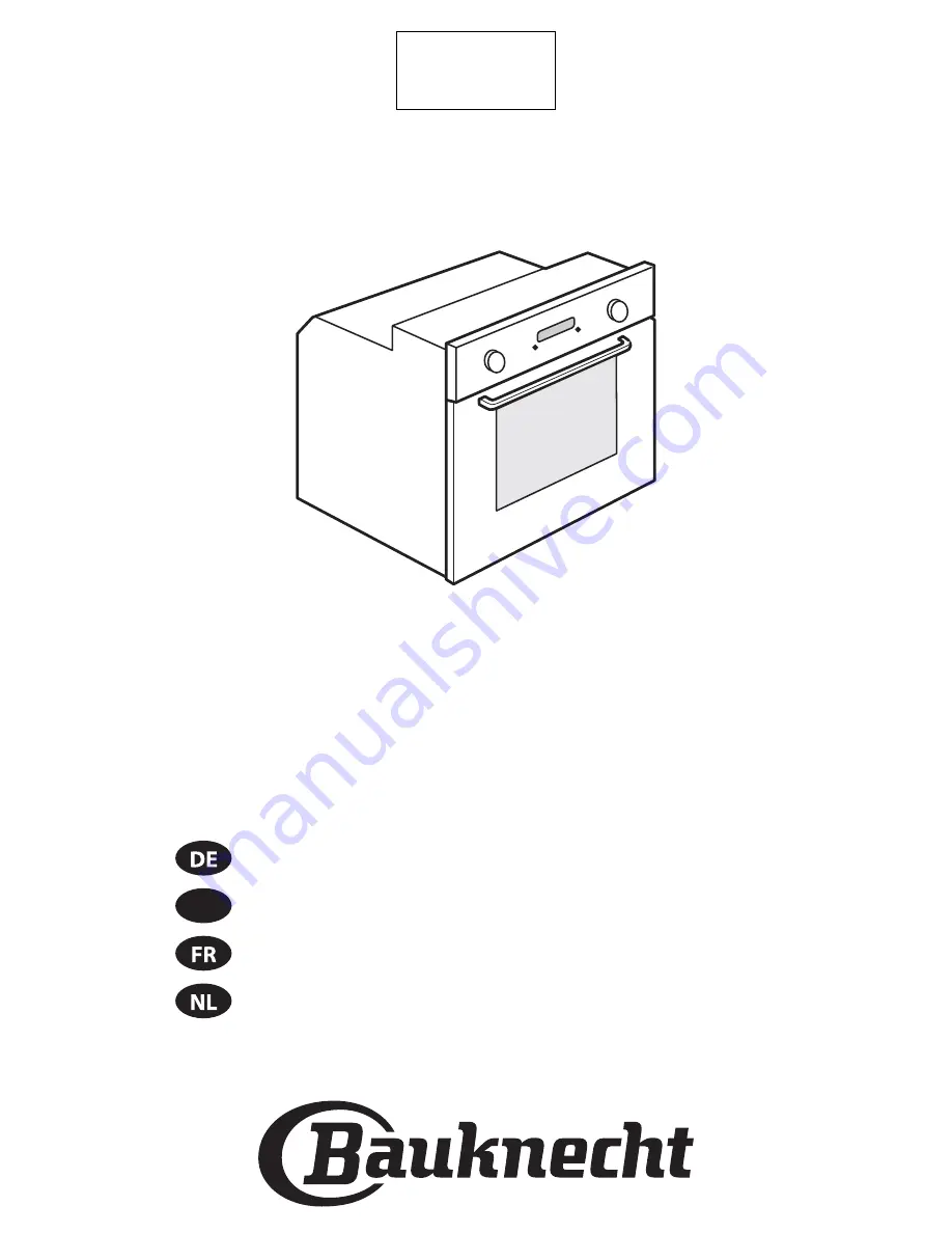 Bauknecht BLVMS 8100 User And Maintenance Manual Download Page 1