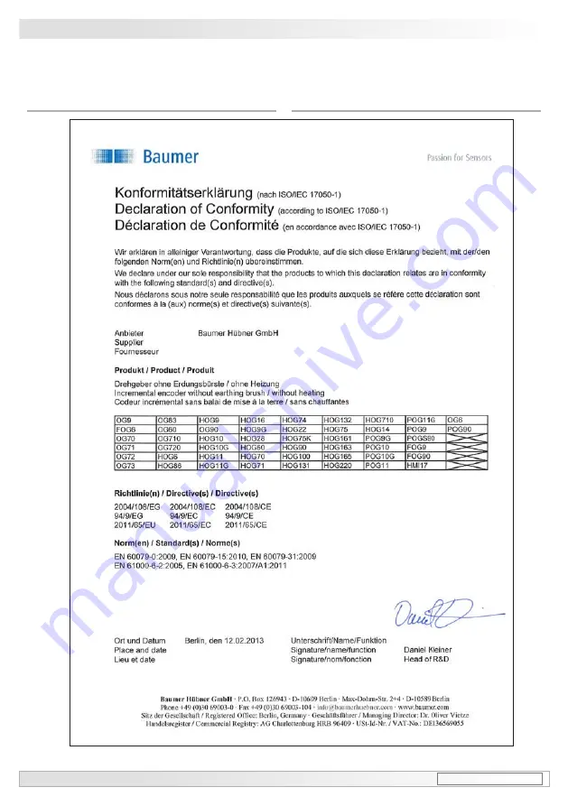 Baum 22090 Installation And Operating Instructions Manual Download Page 28