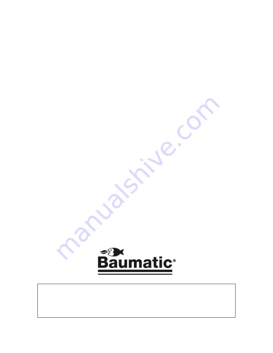 Baumatic B26SS Instruction Manual Download Page 2