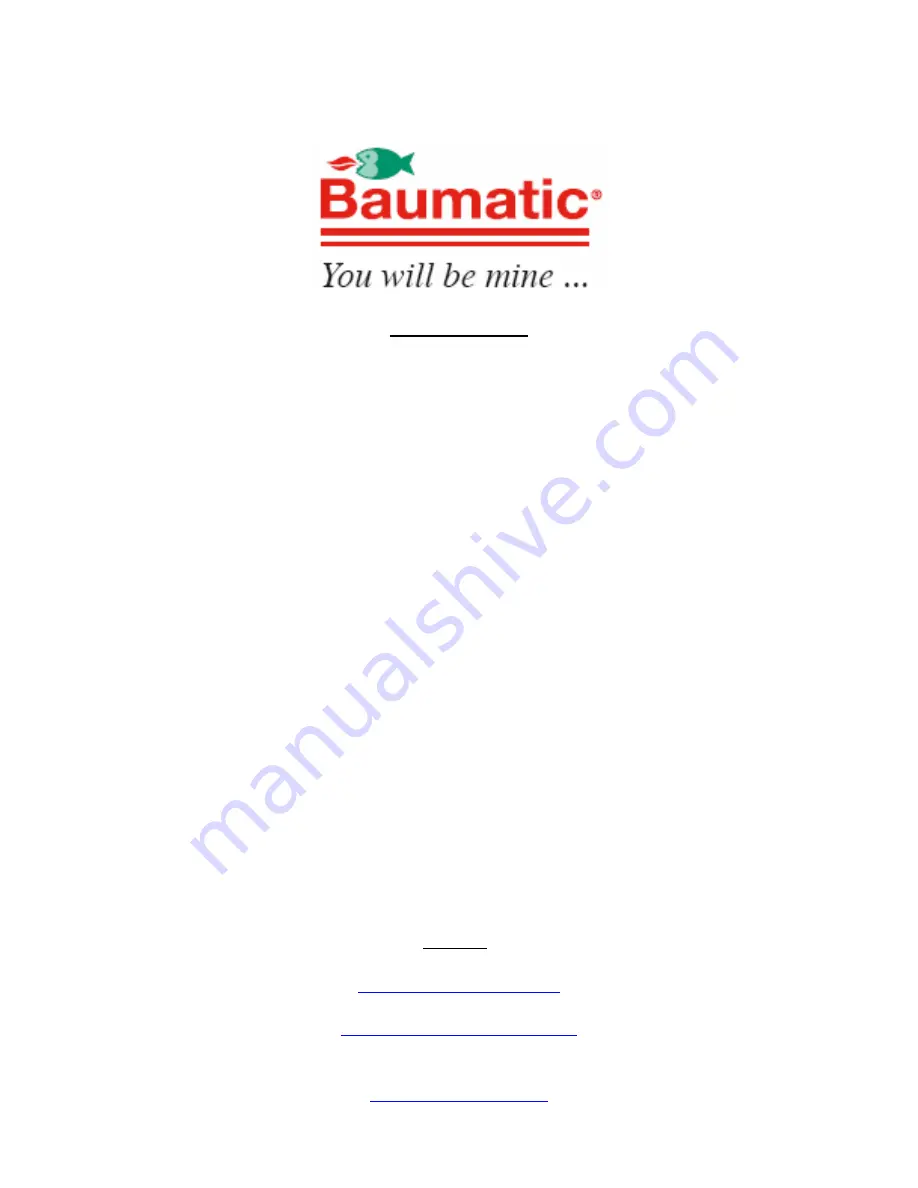 Baumatic B54SS Instruction Manual Download Page 22