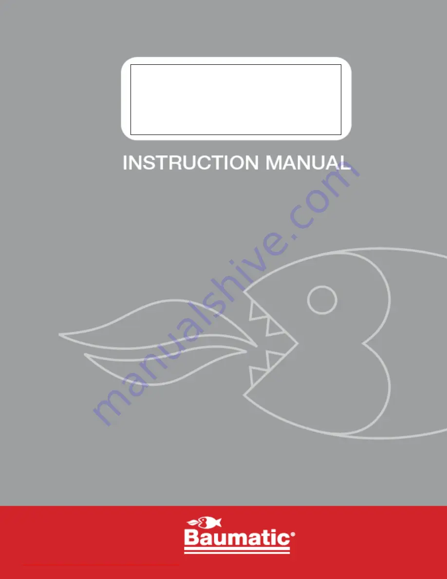 Baumatic BDI460SS Instruction Manual Download Page 1