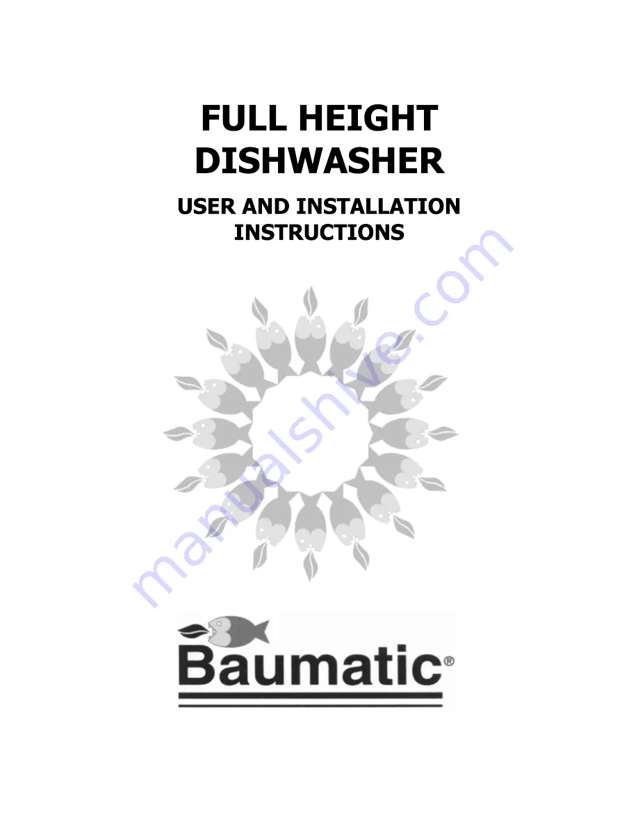 Baumatic BDW5 User And Installation Instructions Manual Download Page 1