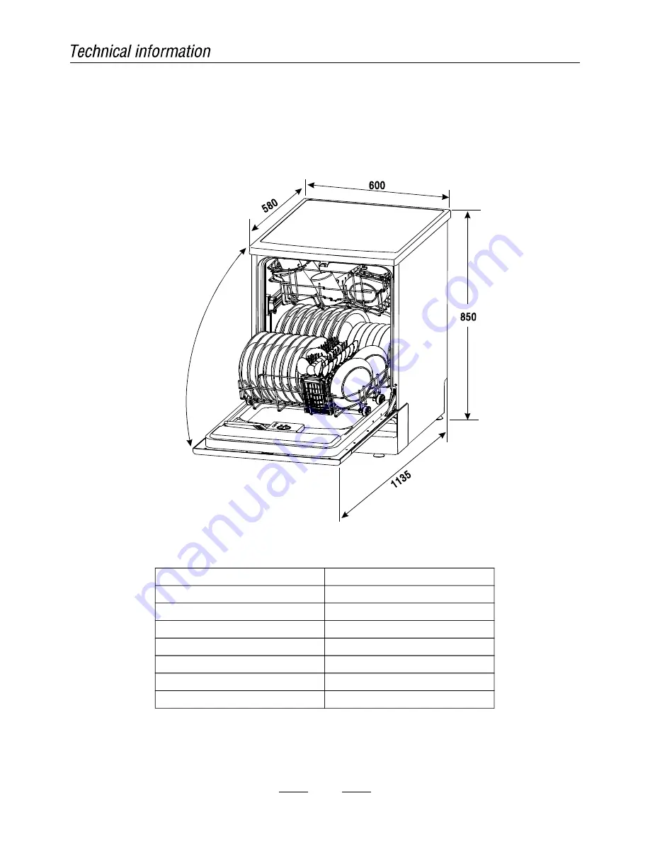 Baumatic BDW60S Instruction Manual Download Page 22