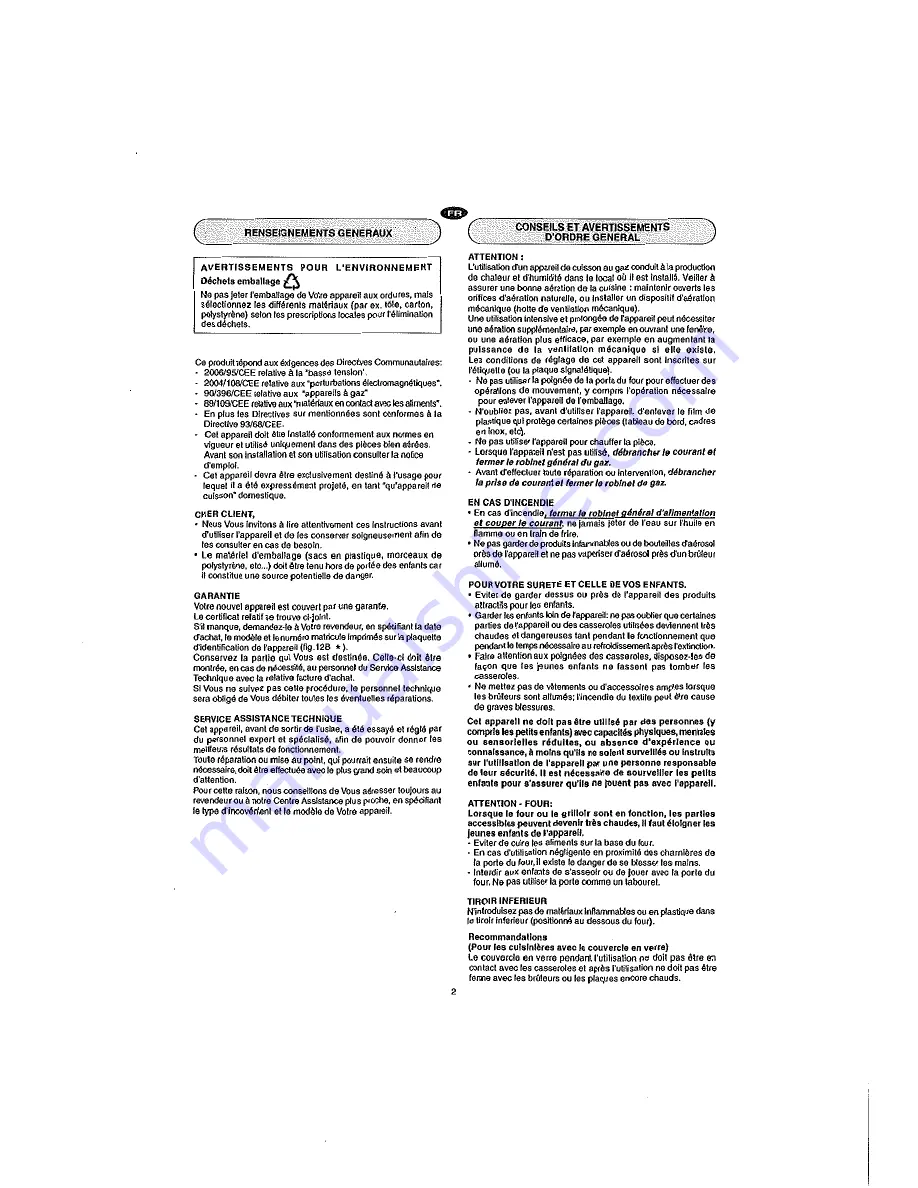 Baumatic BMEC9EESSS Instruction Manual Download Page 2