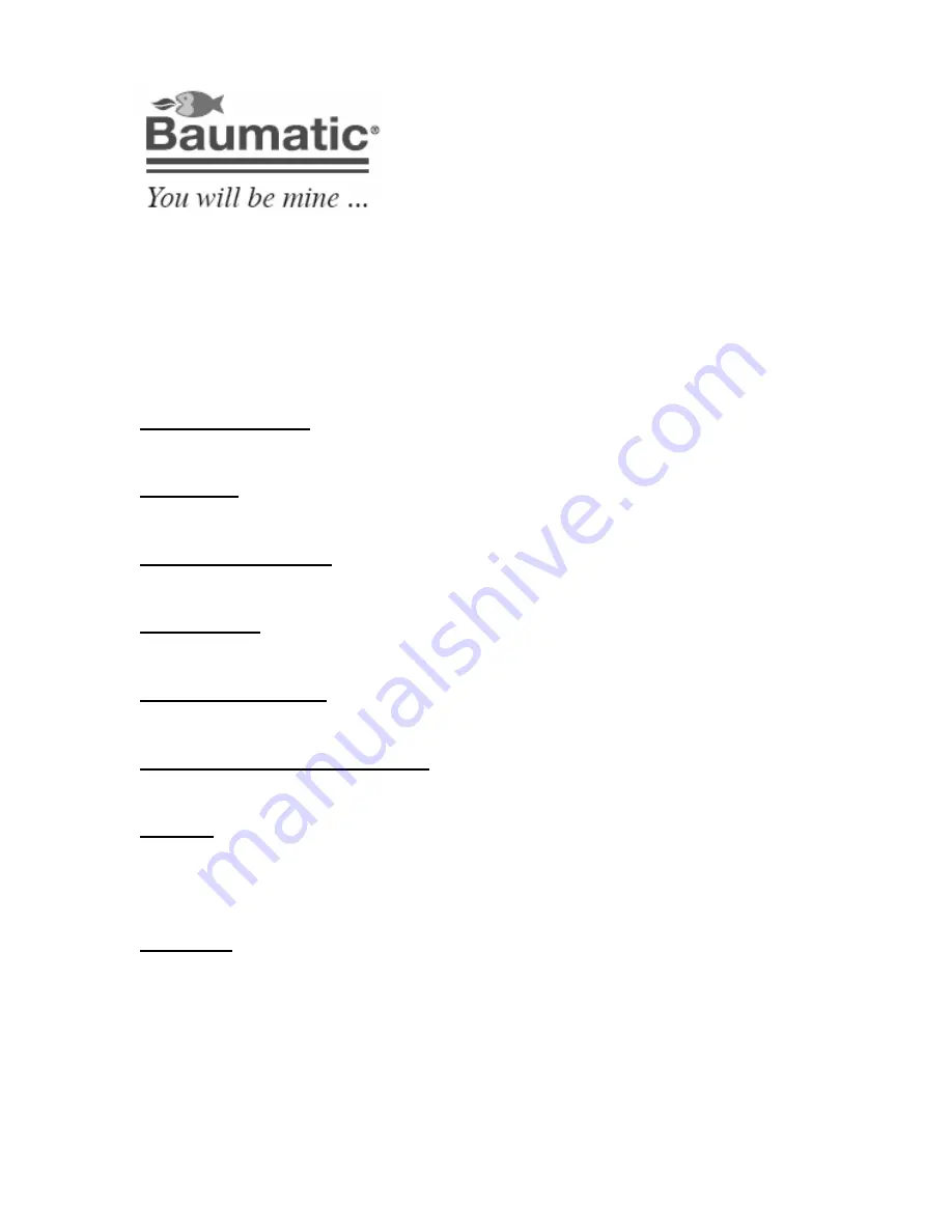 Baumatic BT6.3BGL User Manual Download Page 25