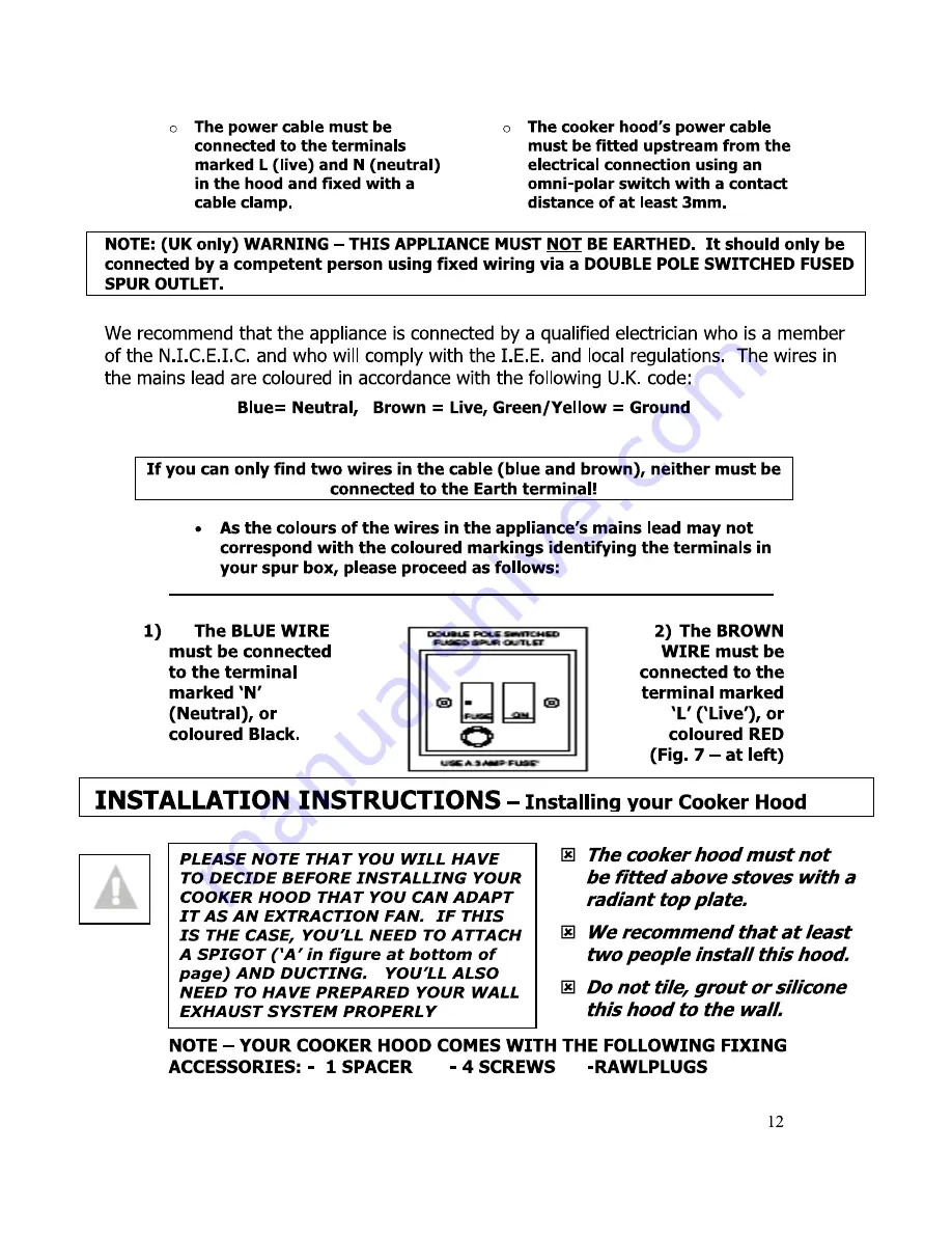 Baumatic geh6017 User Manual Download Page 12