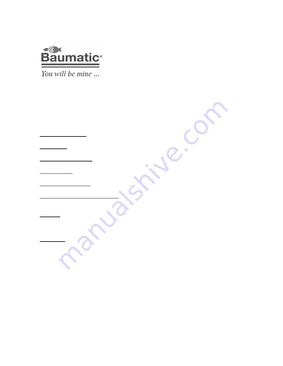 Baumatic MEGA90 Instruction Manual Download Page 37