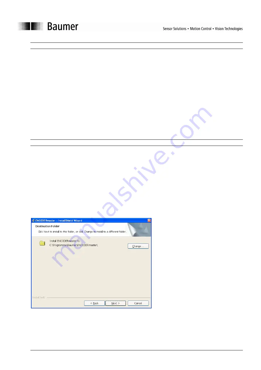 Baumer ENCODERmaster Скачать руководство пользователя страница 5