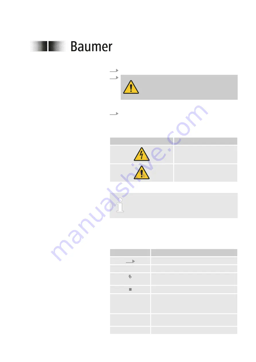 Baumer PF55S Operation Manual Download Page 9