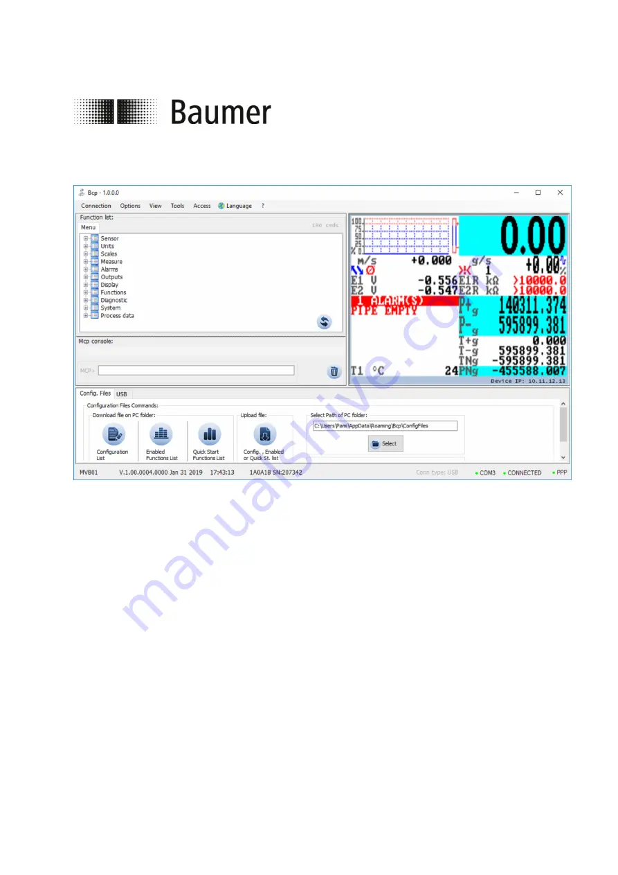 Baumer PF55S Operation Manual Download Page 47