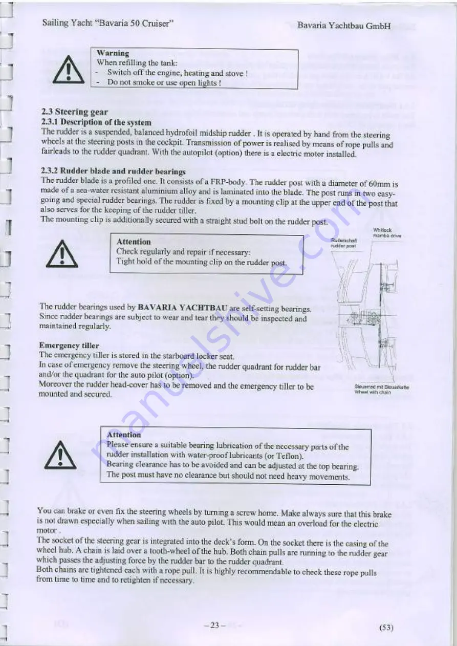 Bavaria Yachts BAVARIA 50 Cruiser Manual For Owners And Skippers Download Page 23