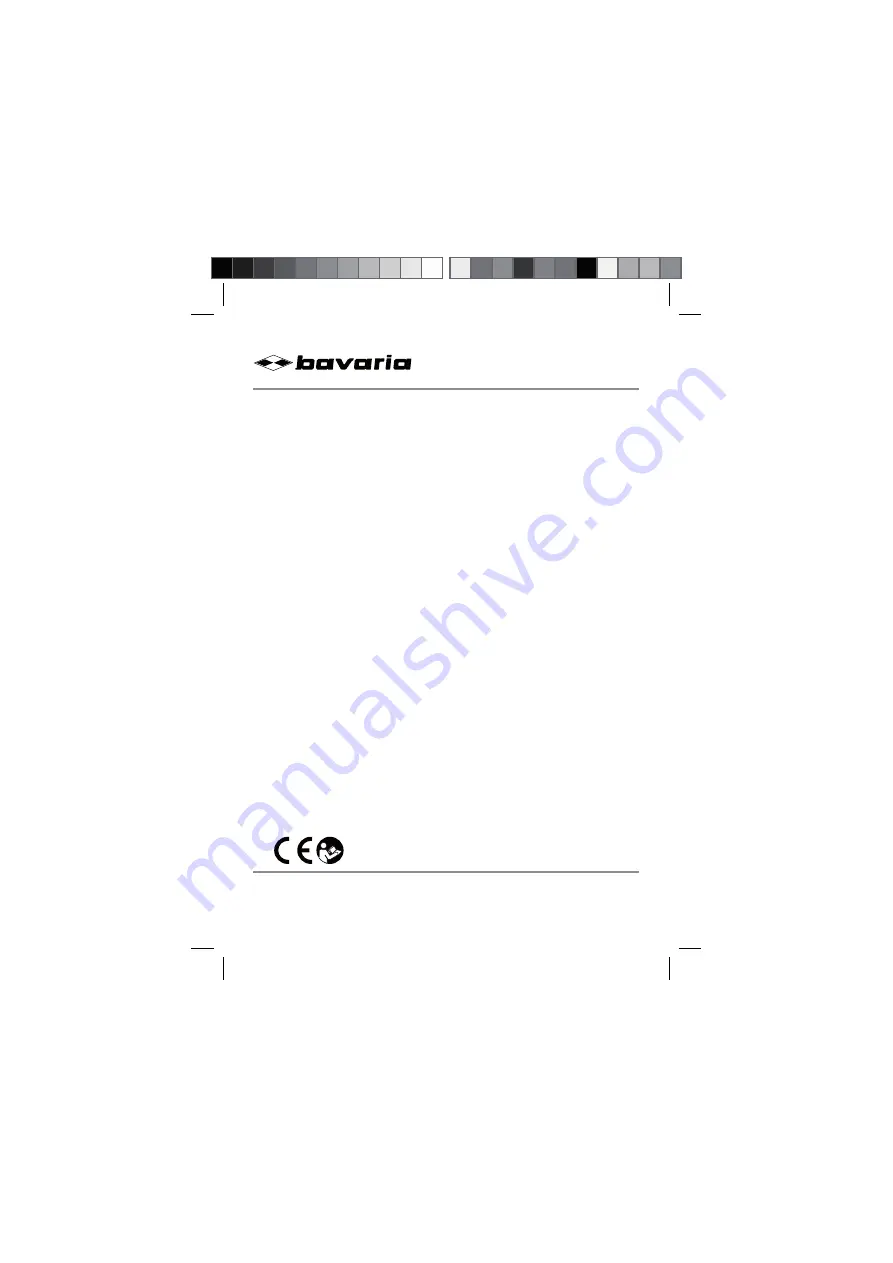 Bavaria BVC 1815 S Original Operating Instructions Download Page 1