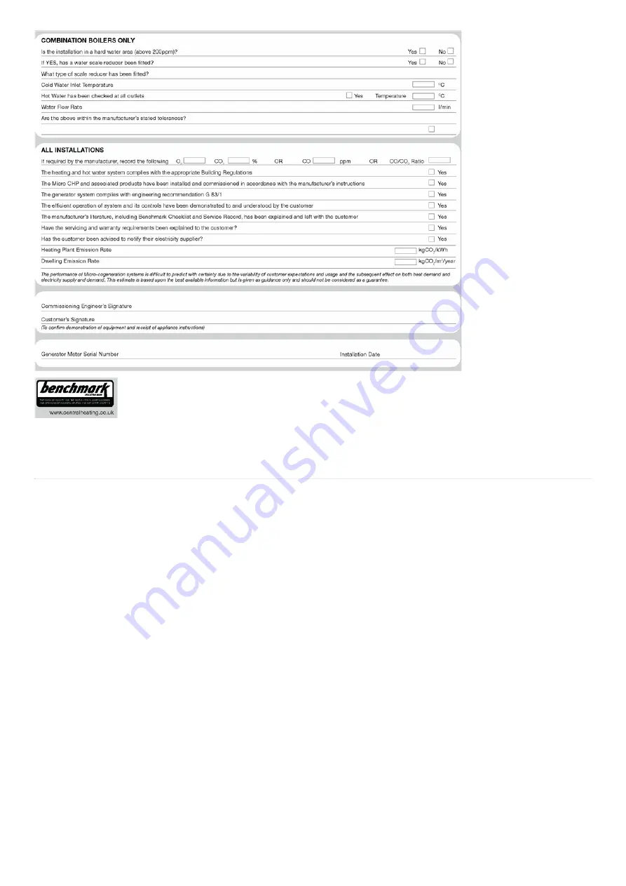 Baxi ECOGEN 24/1.0 Installation & Servicing Instructions Manual Download Page 93