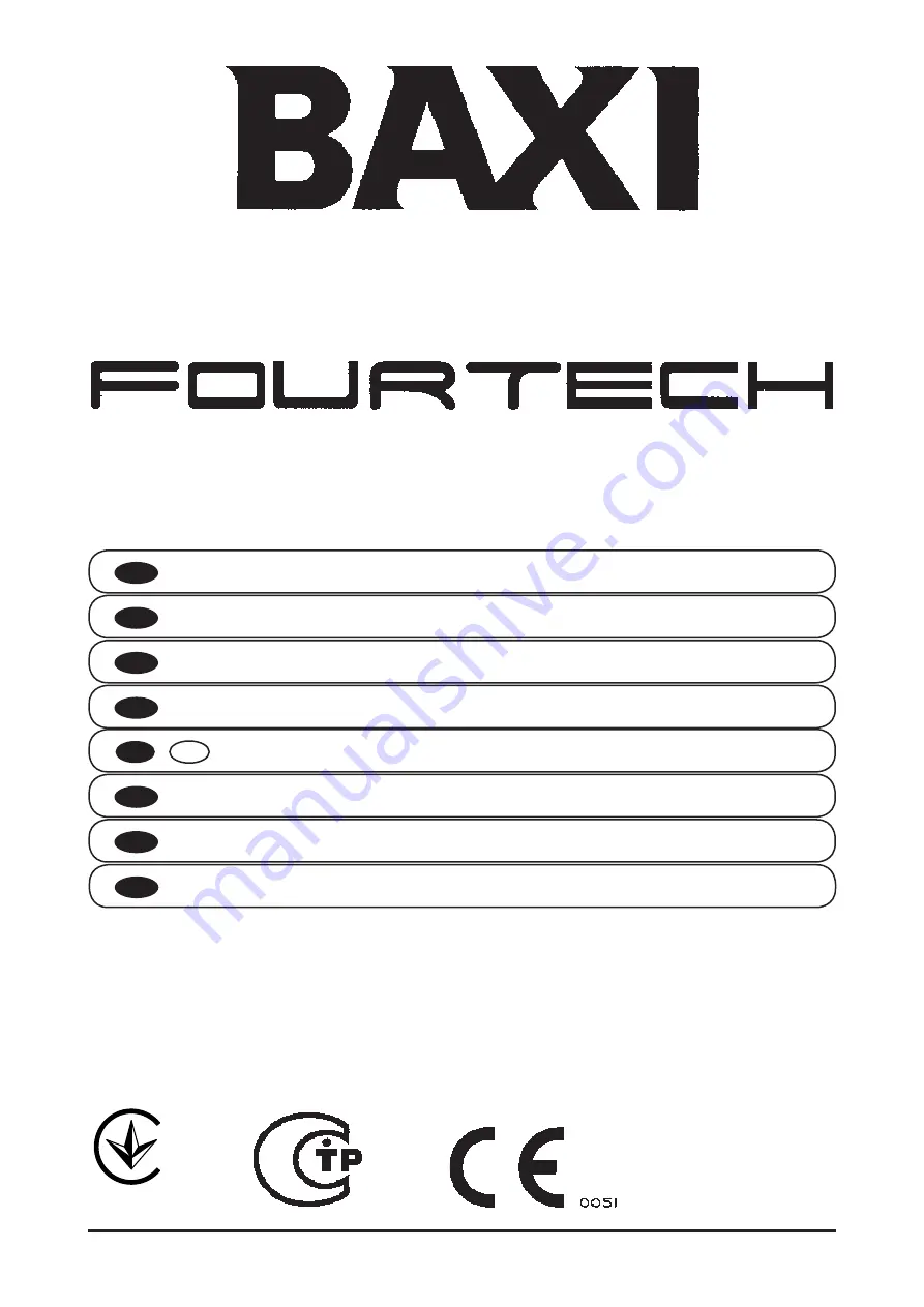 Baxi Fourtech 1.14 Operating And Installation Instructions Download Page 1