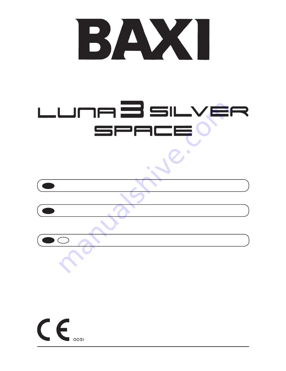 Baxi Luna 3 Silver Space 250 FI Operating And Installation Instructions Download Page 1