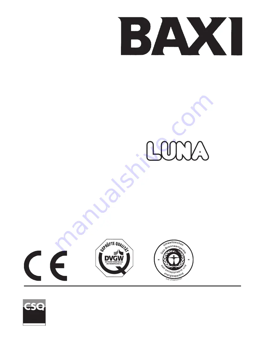 Baxi LUNA HT 1.120 Скачать руководство пользователя страница 1