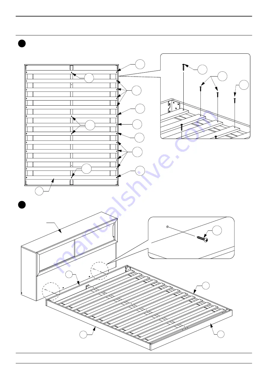 Baxton Studio 0031 Queen Bed Assembly Instructions Manual Download Page 14