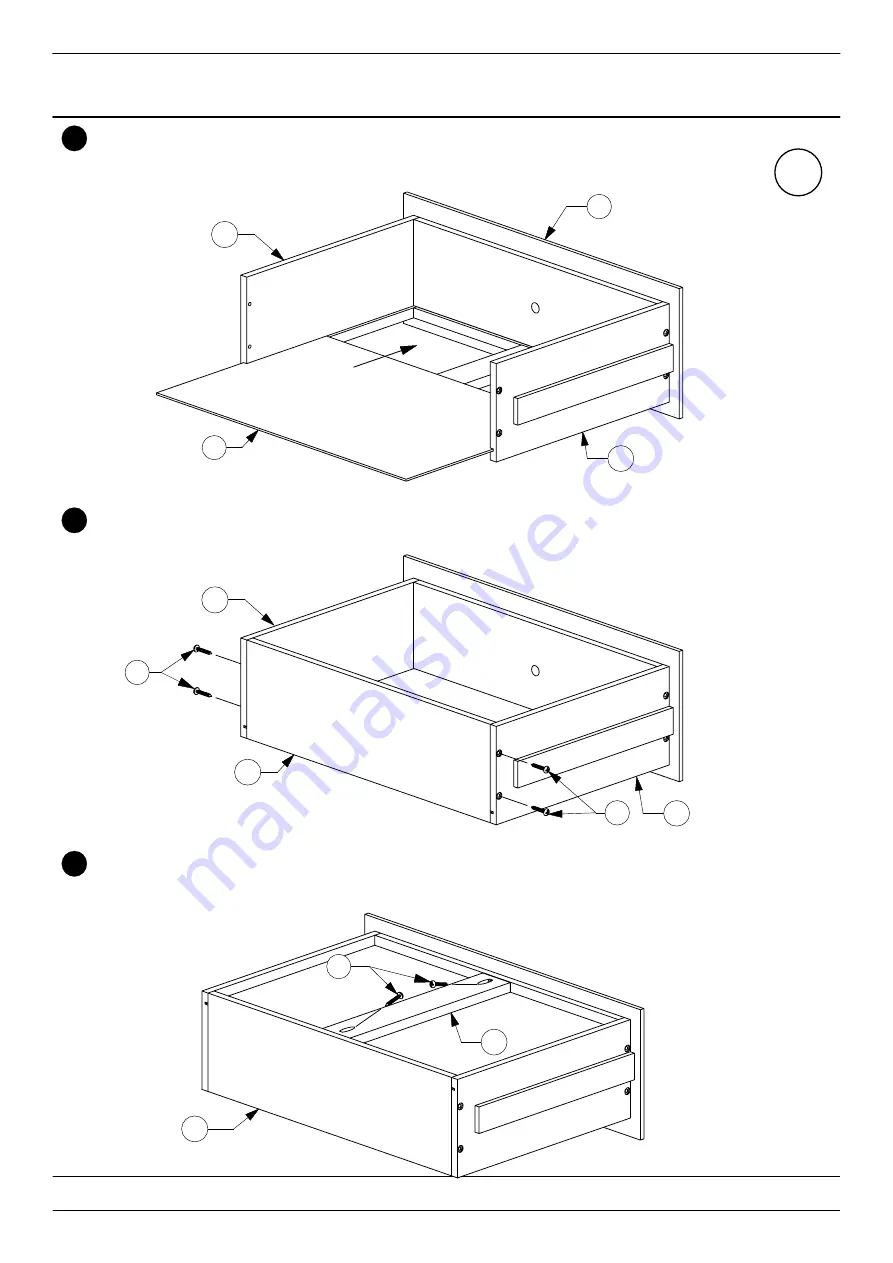 Baxton Studio 0038 6 Drawer Dresser Assembly Instructions Manual Download Page 3