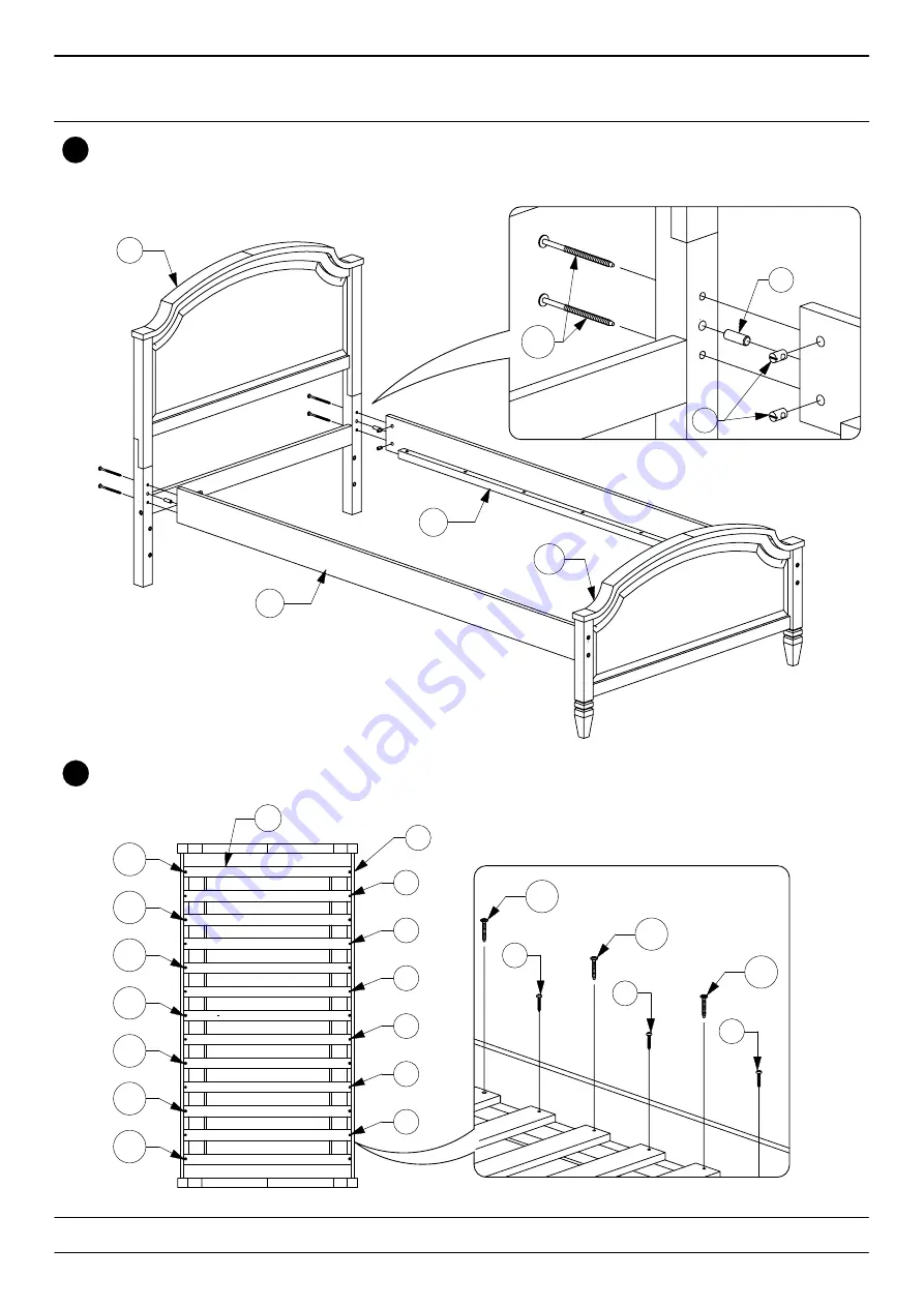 Baxton Studio 0038 Twin Bed Assembly Instructions Manual Download Page 7