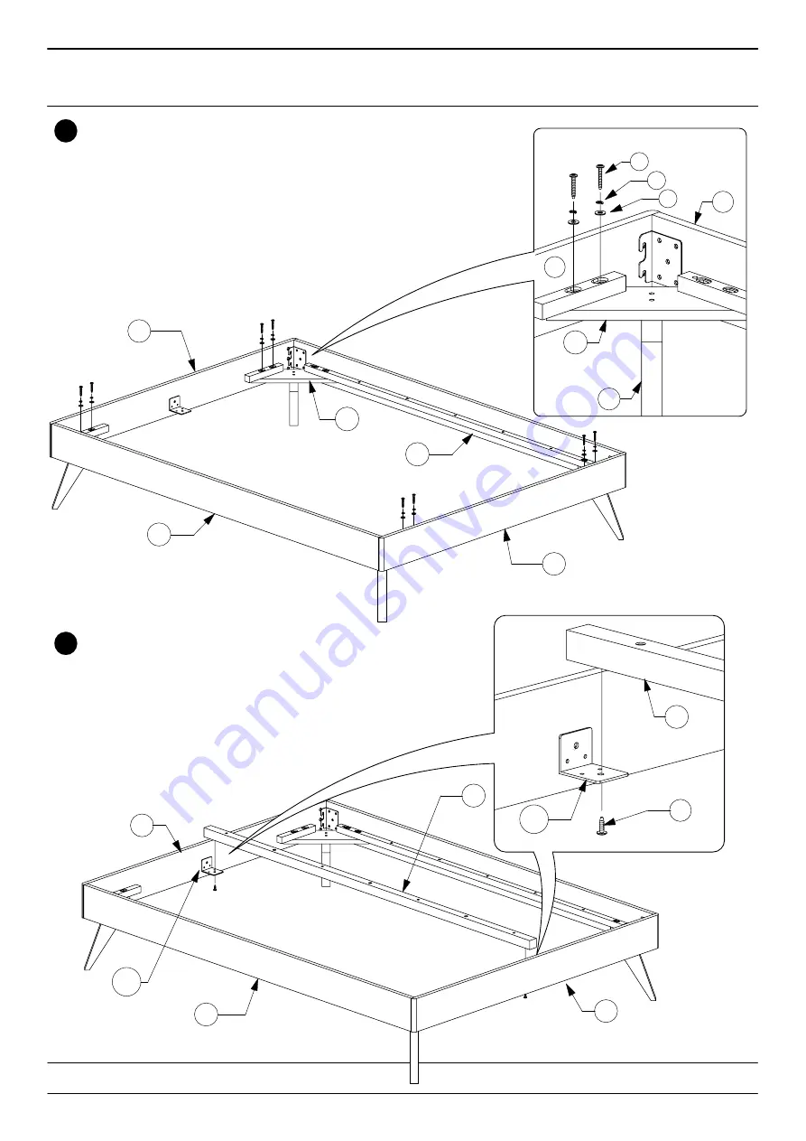 Baxton Studio Amira Full Bed 20180 Assembly Instructions Manual Download Page 5