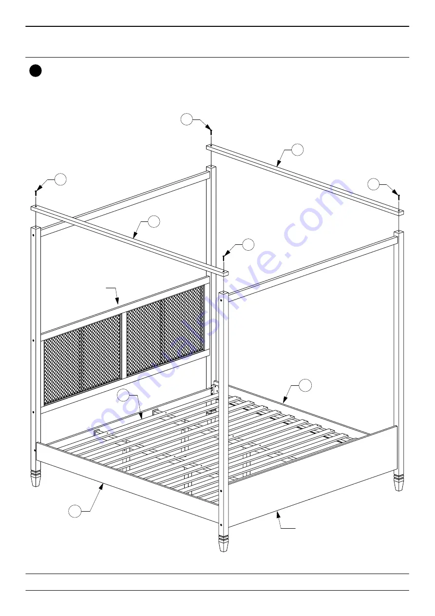 Baxton Studio Canopy King Bed 0021-3 Скачать руководство пользователя страница 8