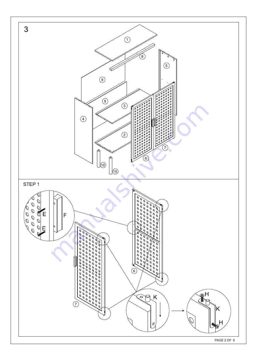 Baxton Studio FM203-008-NATURAL WOODEN-CABINET Assembly Instructions Manual Download Page 2