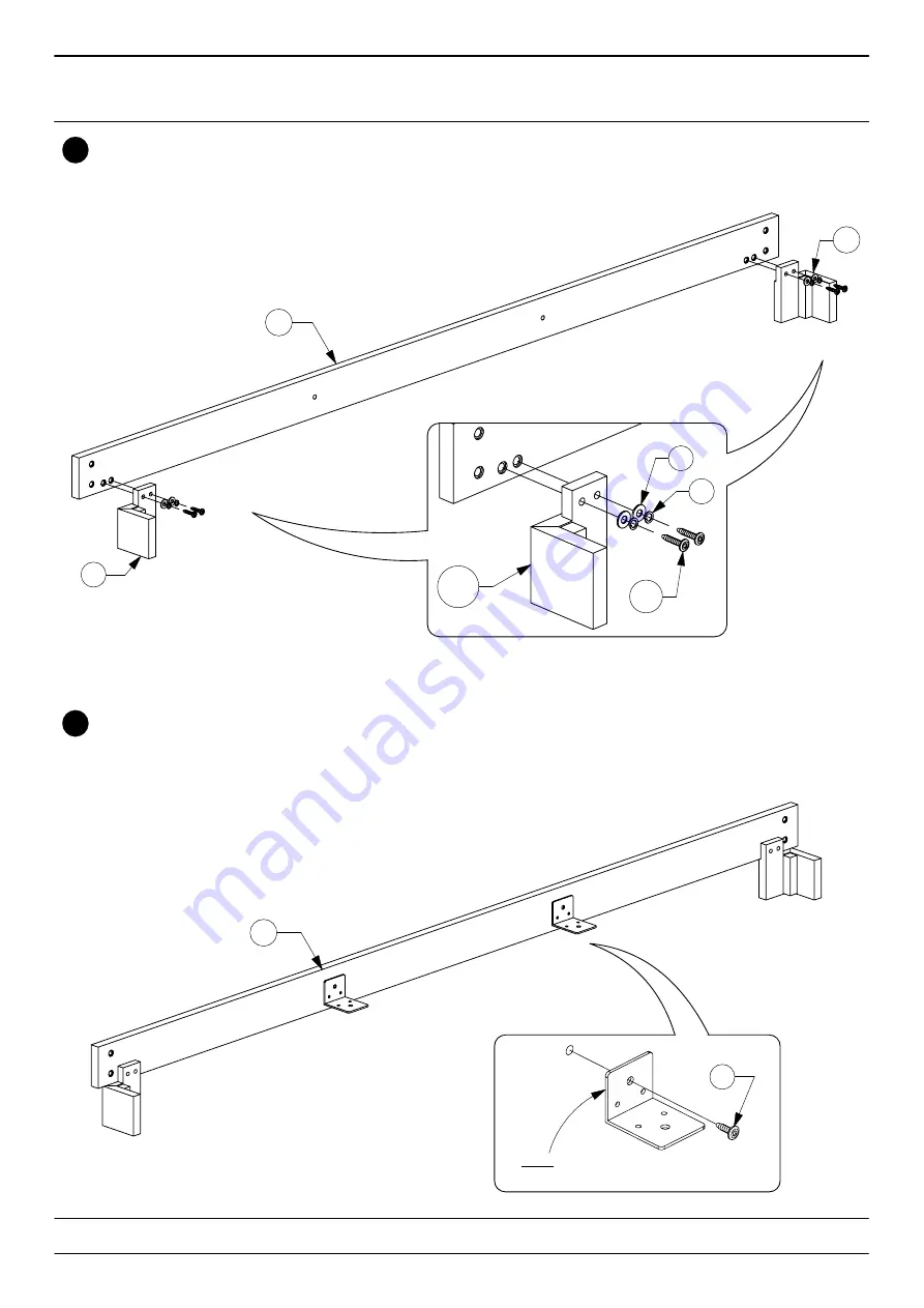 Baxton Studio King Bed 0050 Assembly Instructions Manual Download Page 3