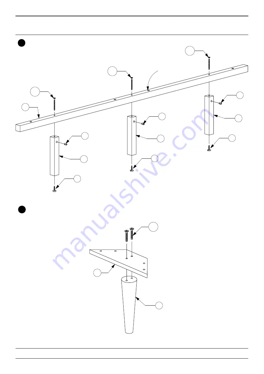 Baxton Studio Queen Bed MG0005 Assembly Instructions Manual Download Page 3