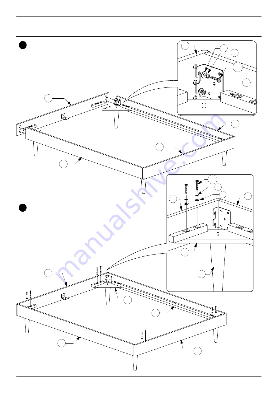 Baxton Studio Queen Bed MG0005 Assembly Instructions Manual Download Page 5