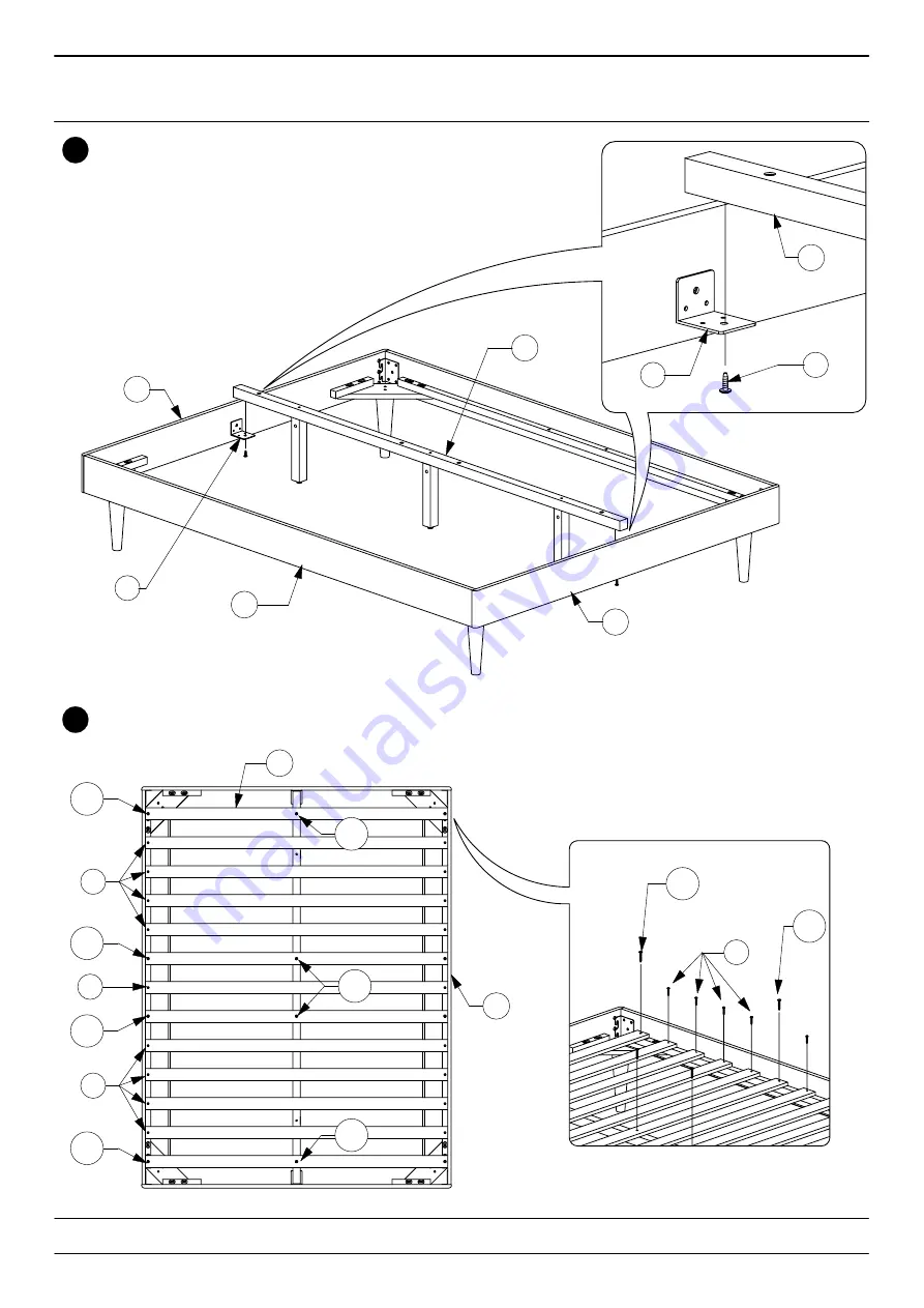 Baxton Studio Queen Bed MG0005 Assembly Instructions Manual Download Page 6