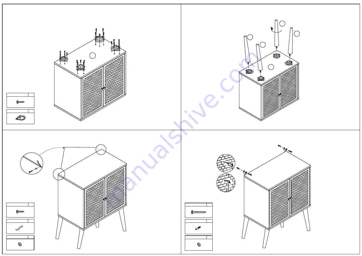 Baxton Studio Yuna MAG-07-Natural/Black Assembly Instructions Download Page 3