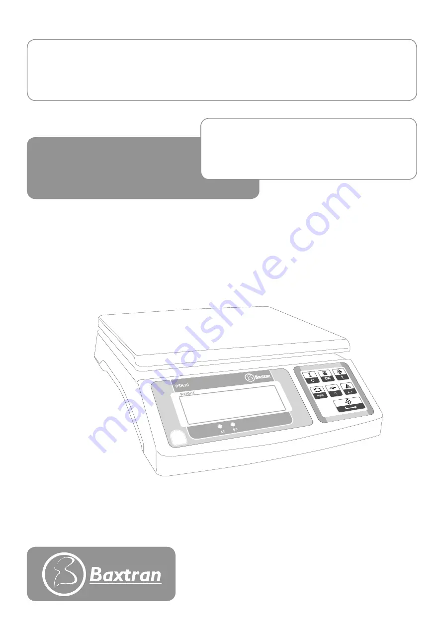 Baxtran DSN30 User Manual Download Page 1