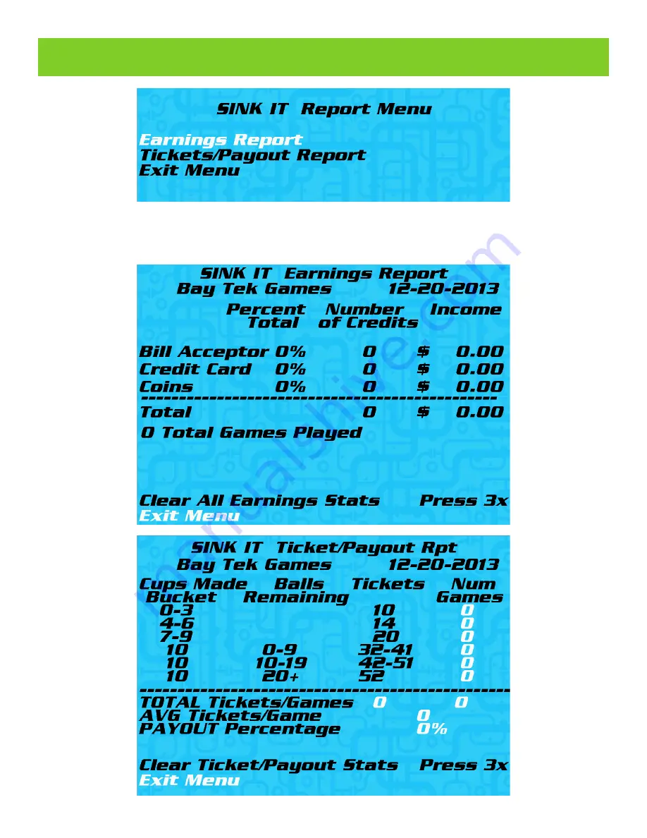 Bay Tek Games SINK IT SHOOTOUT! Service Manual Download Page 20