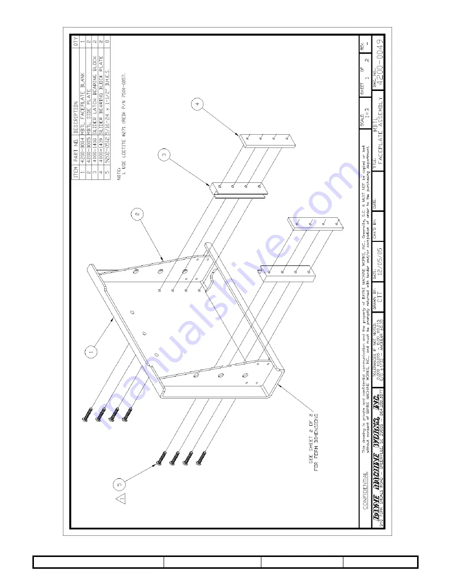 Bayne Thinline BTL 208-12 Operation And Parts Manual Download Page 29