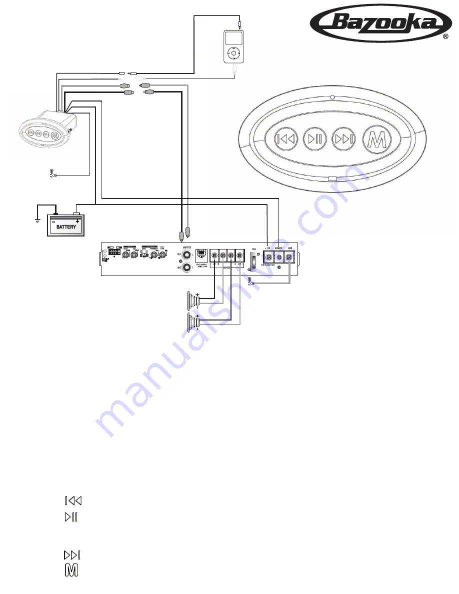 Bazooka BTM100 Installation Instructions Download Page 1