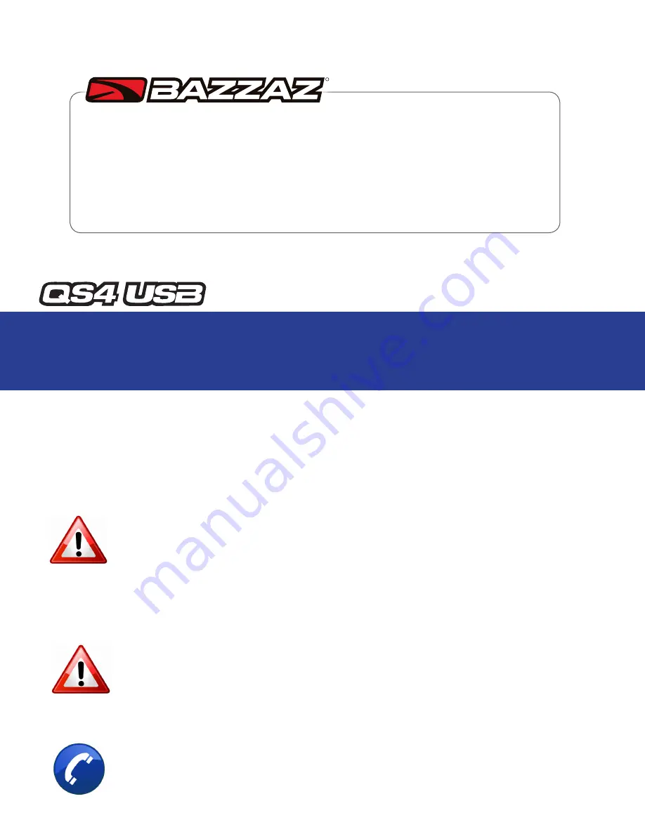 Bazzaz QS4 USB Installation Instructions Manual Download Page 1