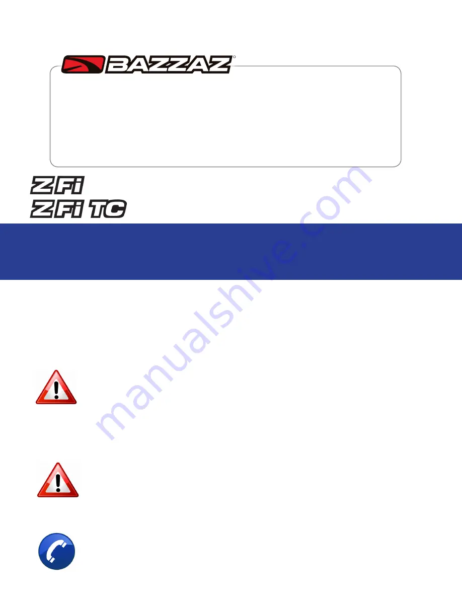 Bazzaz Z-Fi TC Installation Instructions Manual Download Page 1