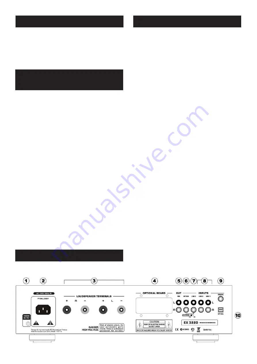 BC Acoustique EX322D Owner'S Manual Download Page 4