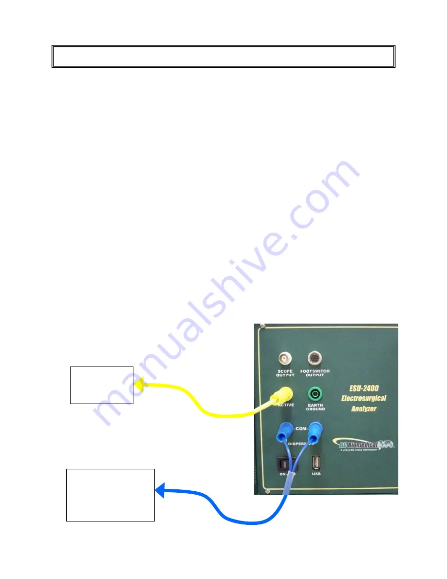 BC Biomedical ESU-2400 User Manual Download Page 20