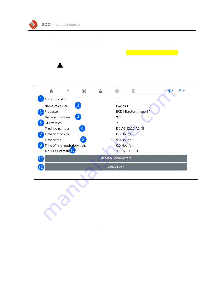 BCD microtechnique COVIDAIR S/T EASY Скачать руководство пользователя страница 18