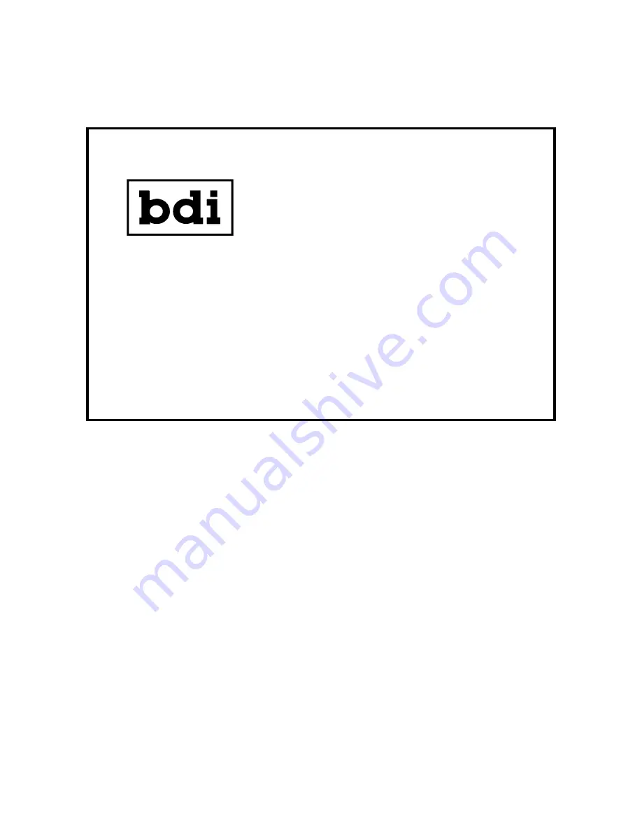 BDI CDS-300 Technical Reference Manual Download Page 1