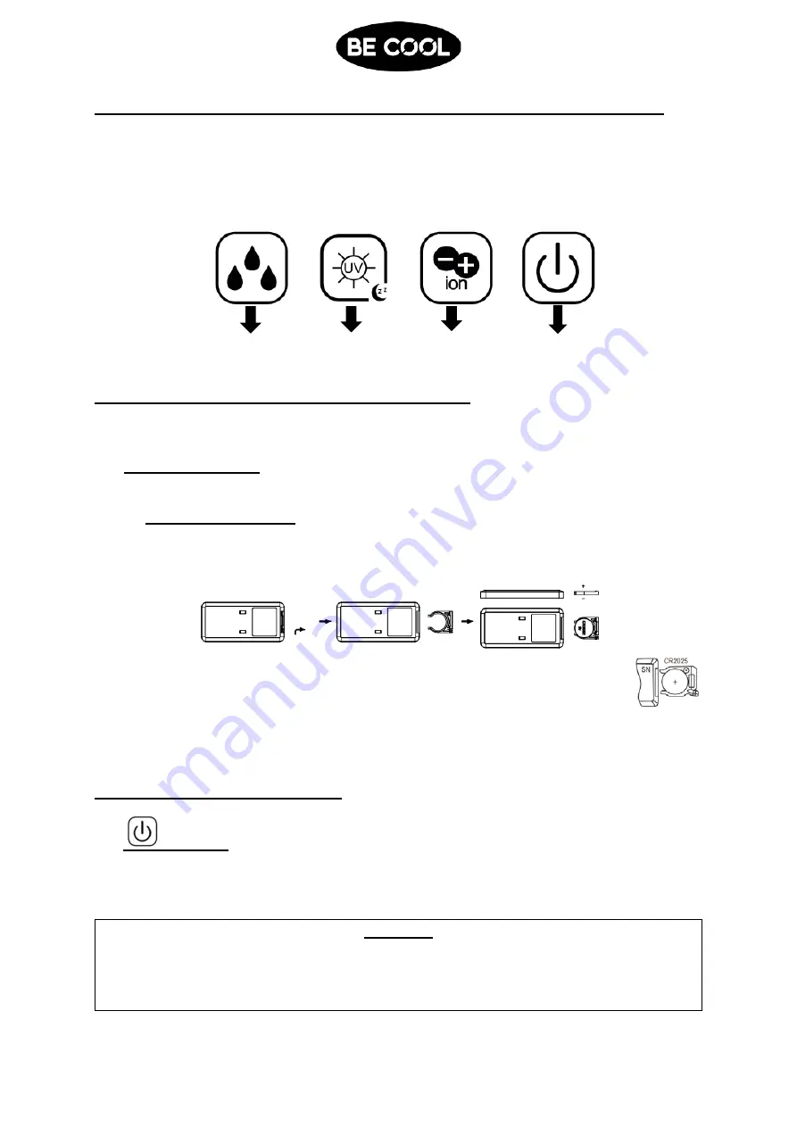 Be Cool BCLB502IKUHF02 Manual Download Page 8