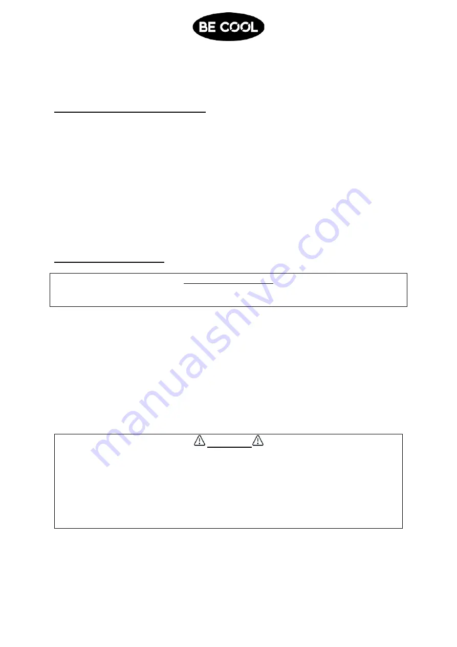 Be Cool BCLB502IKUHF02 Manual Download Page 11