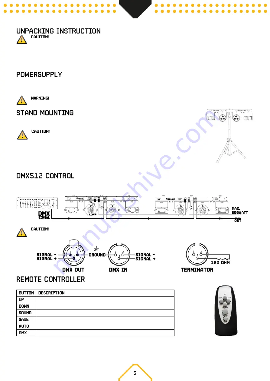 Beamz 153.805 User Manual Download Page 6