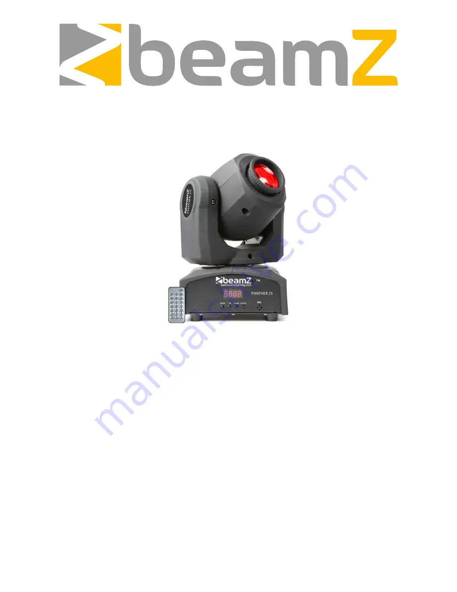 Beamz Panther 25 Led Spot Instruction Manual Download Page 1