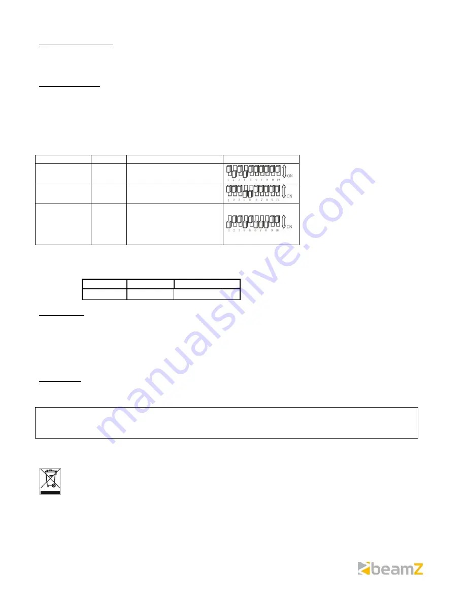 Beamz SnowW1800 Instruction Manual Download Page 6