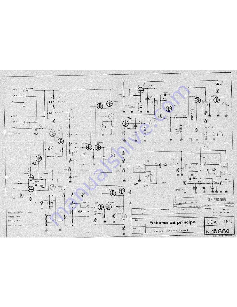 BEAULIEU 3008 S Multispeed Service And Repair Manual Download Page 25