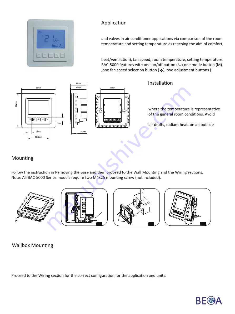 BECA BAC-5000 Installation Instruction Download Page 1