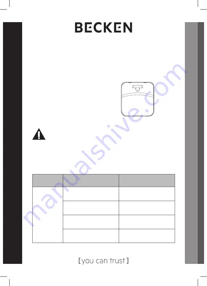 Becken BC3901 WH Instruction Manual Download Page 28