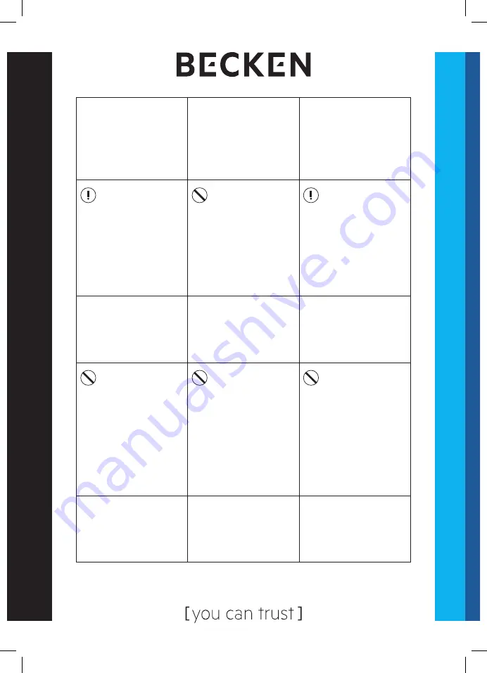 Becken BDH4758 Instruction Manual Download Page 48